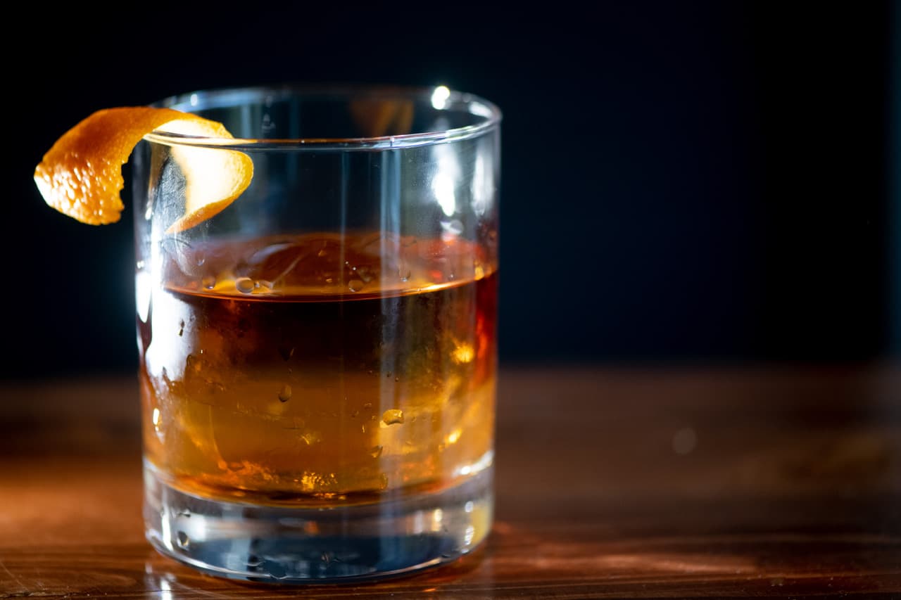 Ledbetter Double Old Fashioned cocktail at Simon's on the Square Bolivar, TN restaurant and bar